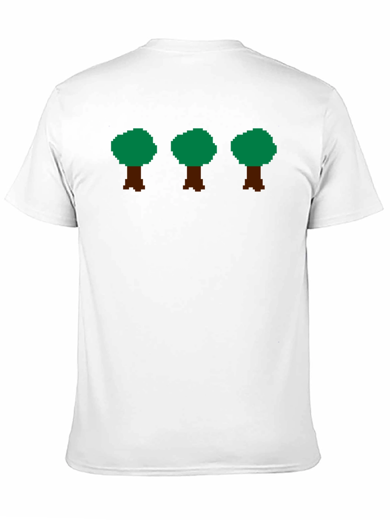 Pixelated Trees Graphic Tee - Retro Gaming Style