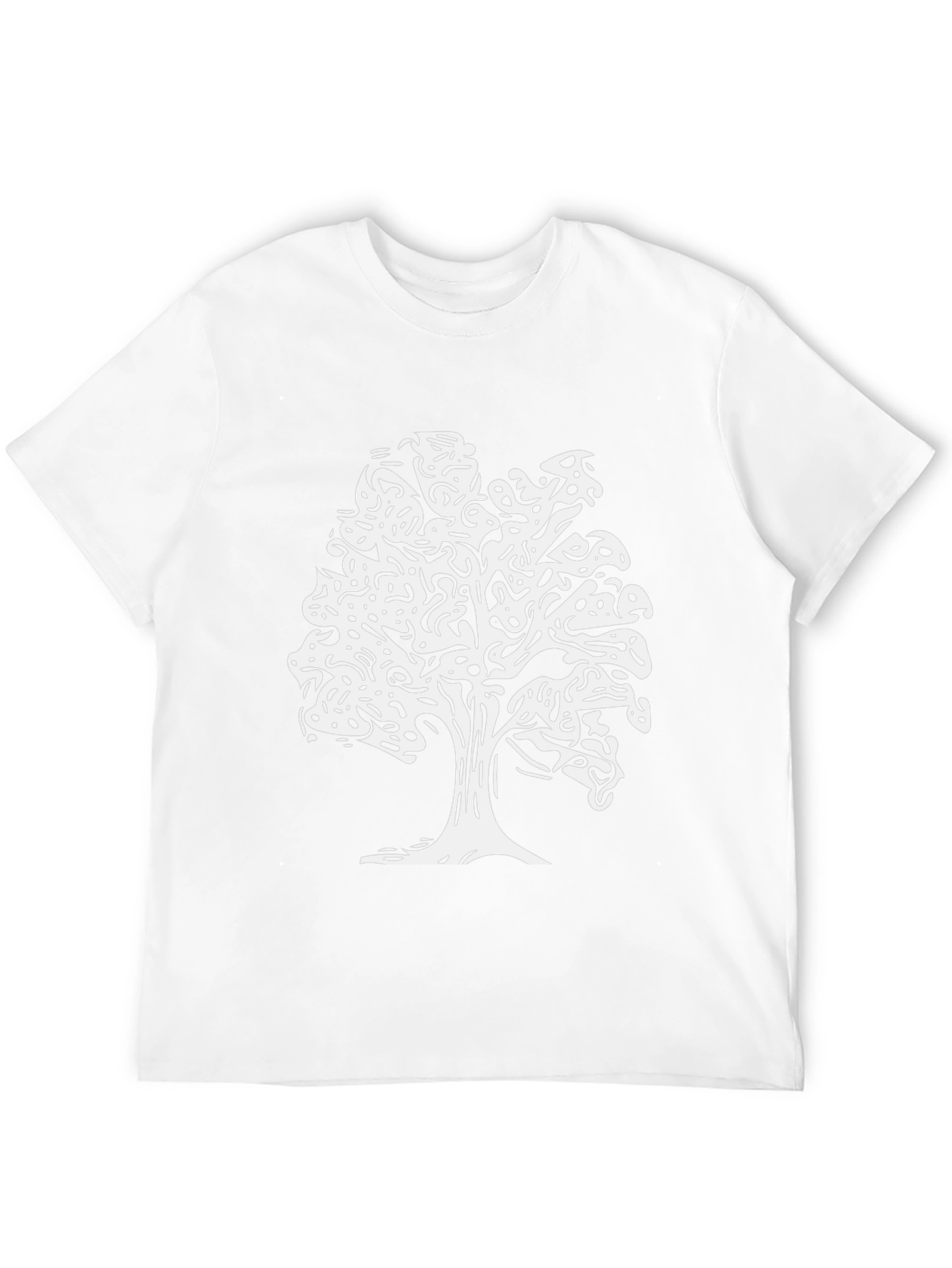 Tree Silhouette Graphic Print Tee - Black