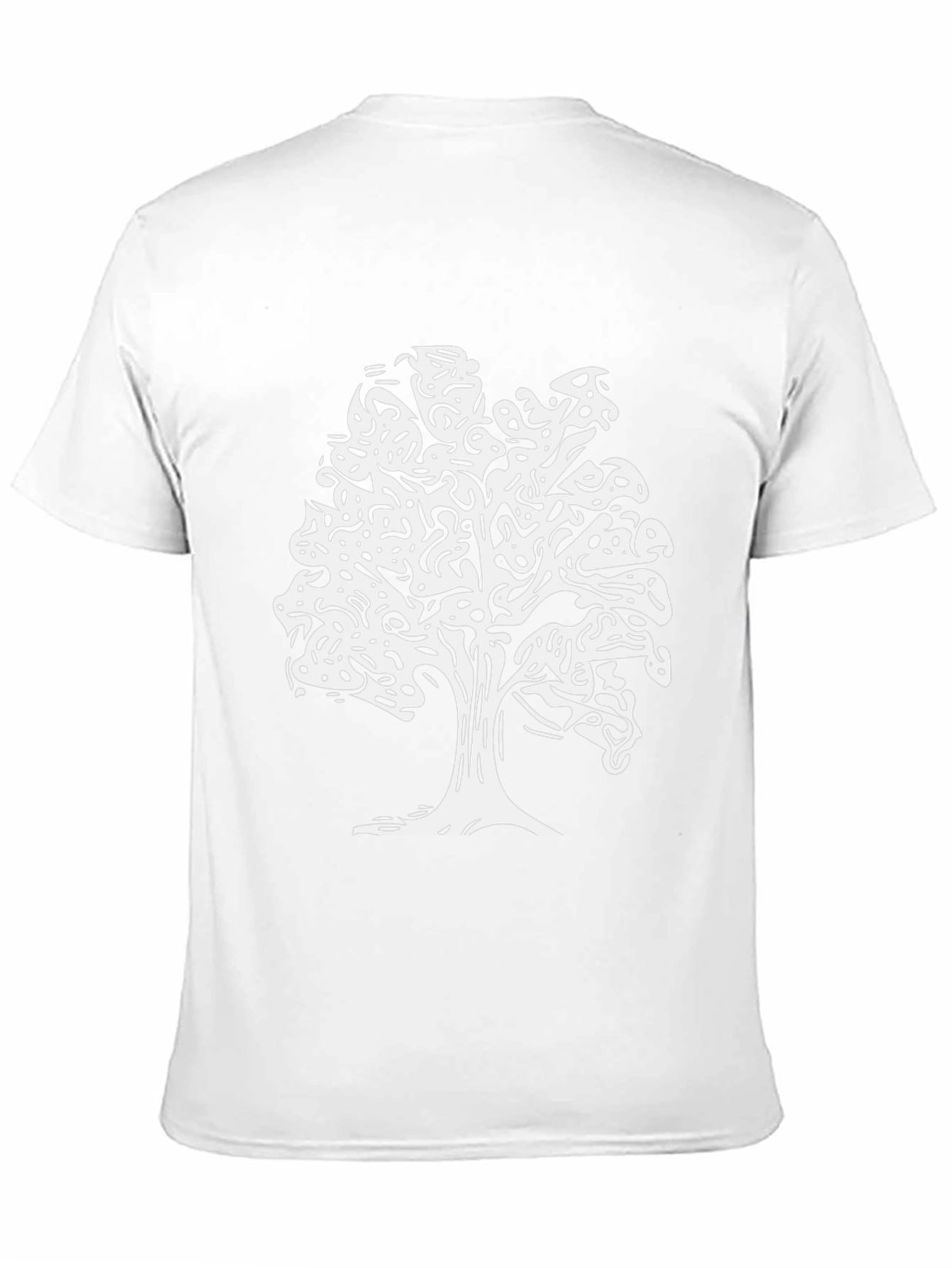 Tree Silhouette Graphic Print Tee - Black