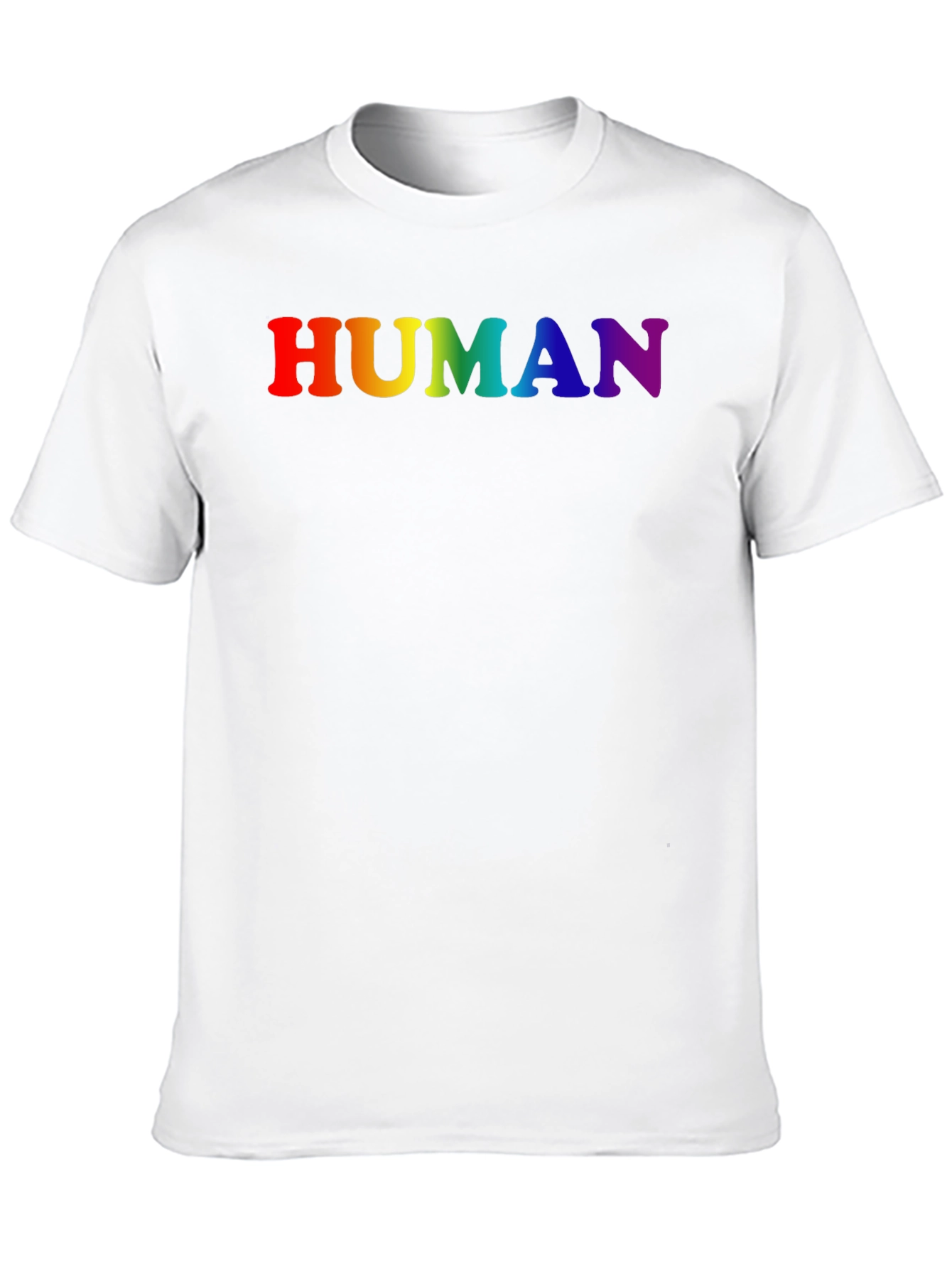 Rainbow HUMAN Graphic Black T-Shirt