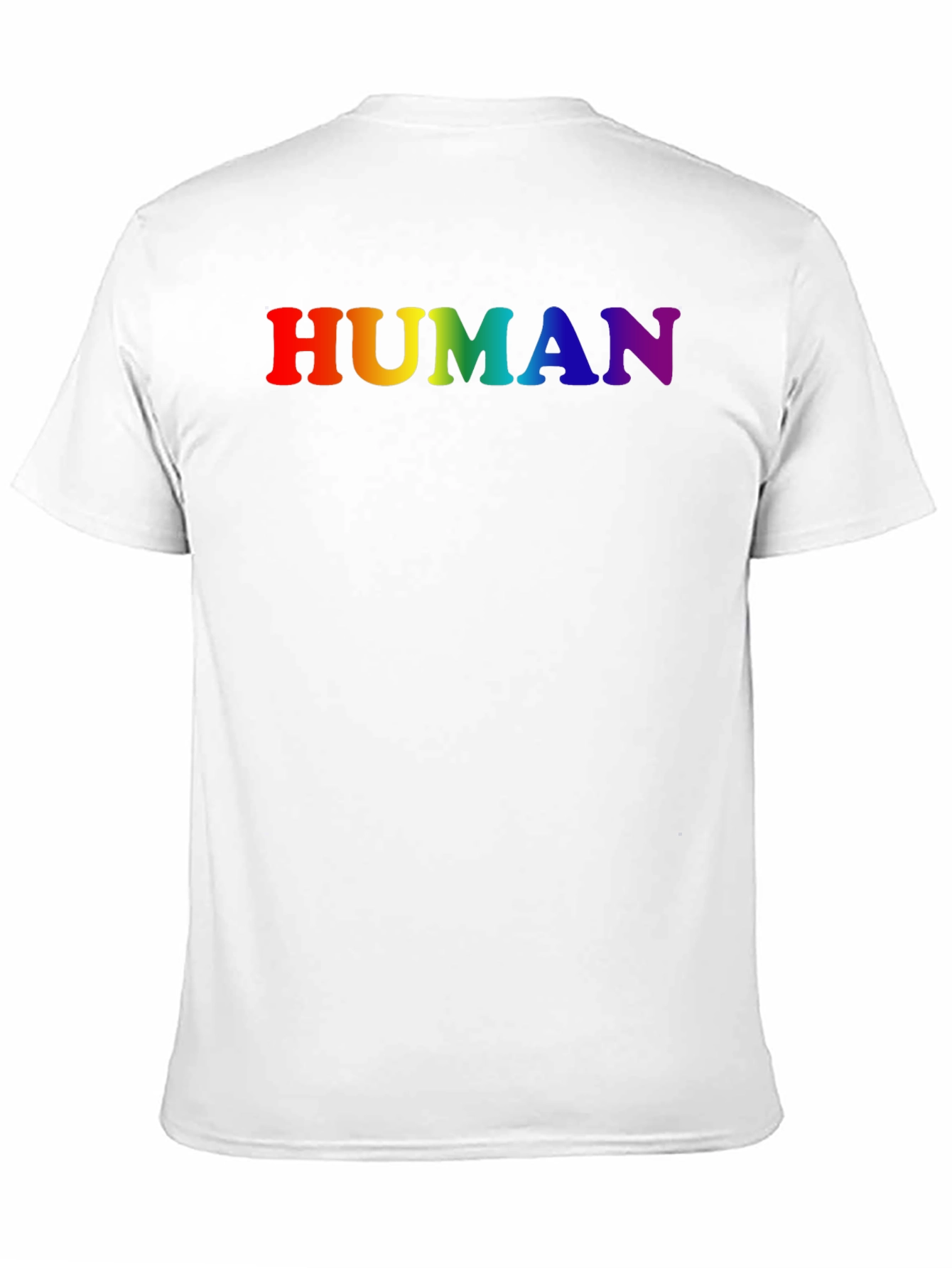 Rainbow HUMAN Graphic Black T-Shirt