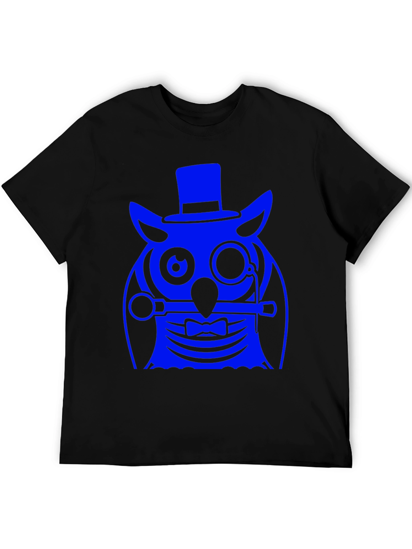 Dapper Owl Graphic Tee - Stylish Mens Black T-Shirt
