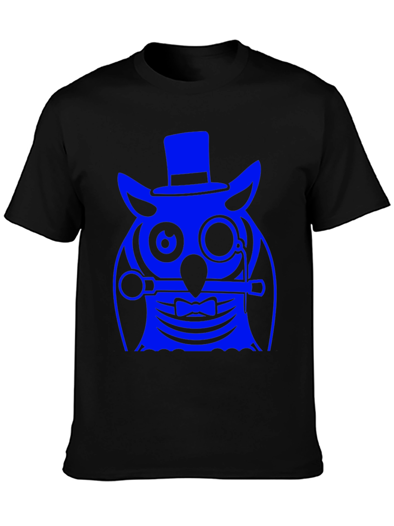 Dapper Owl Graphic Tee - Stylish Mens Black T-Shirt