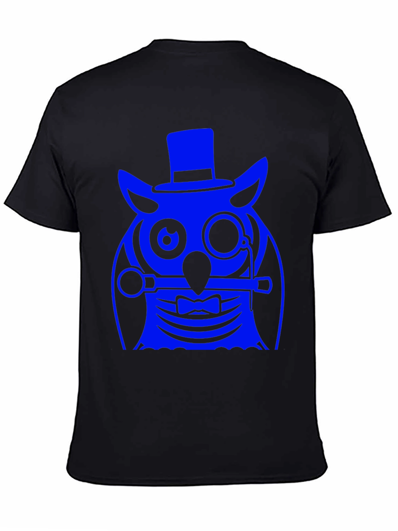 Dapper Owl Graphic Tee - Stylish Mens Black T-Shirt