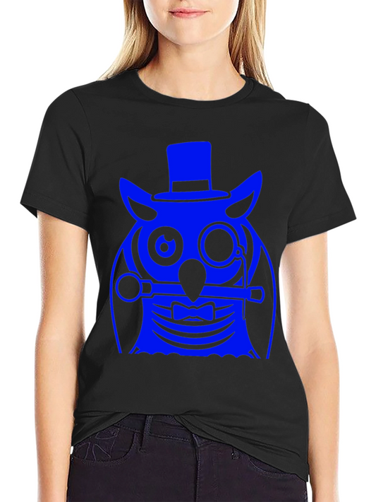 Dapper Owl Graphic Tee - Stylish Mens Black T-Shirt