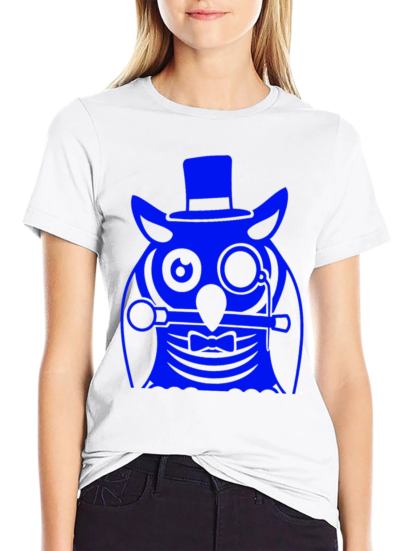 Dapper Owl Graphic Tee - Stylish Mens Black T-Shirt
