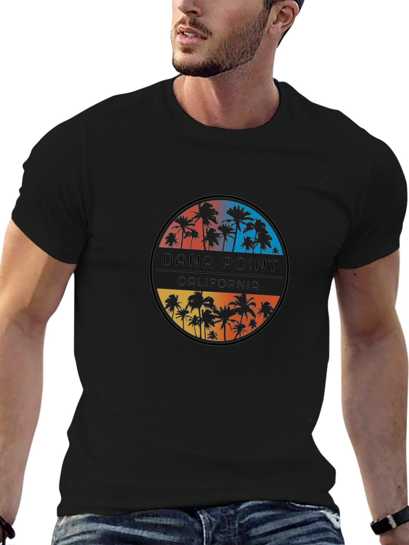 Dana Point California Palm Tree Graphic T-Shirt