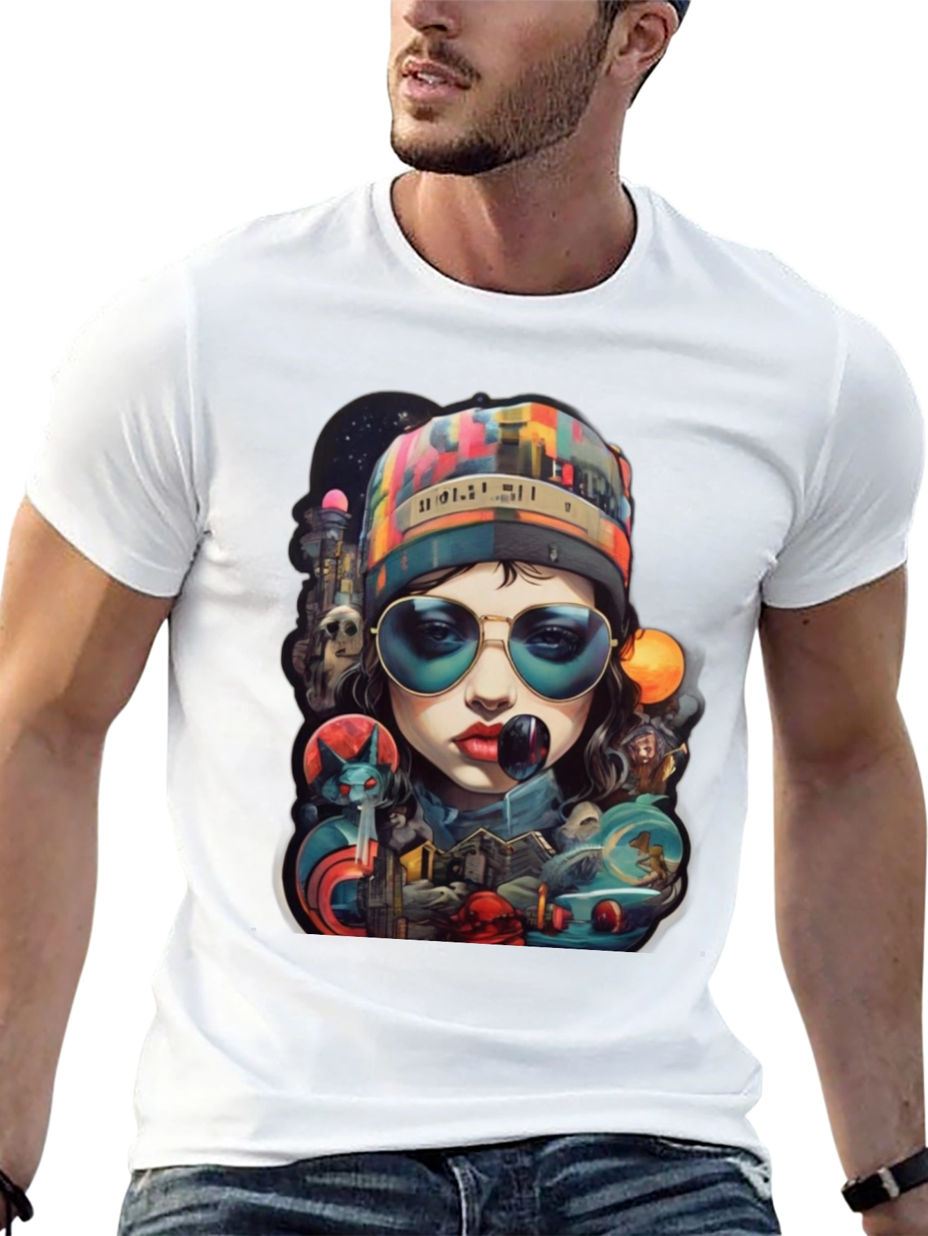 Artistic Graphic Print T-Shirt - Stylish Streetwear