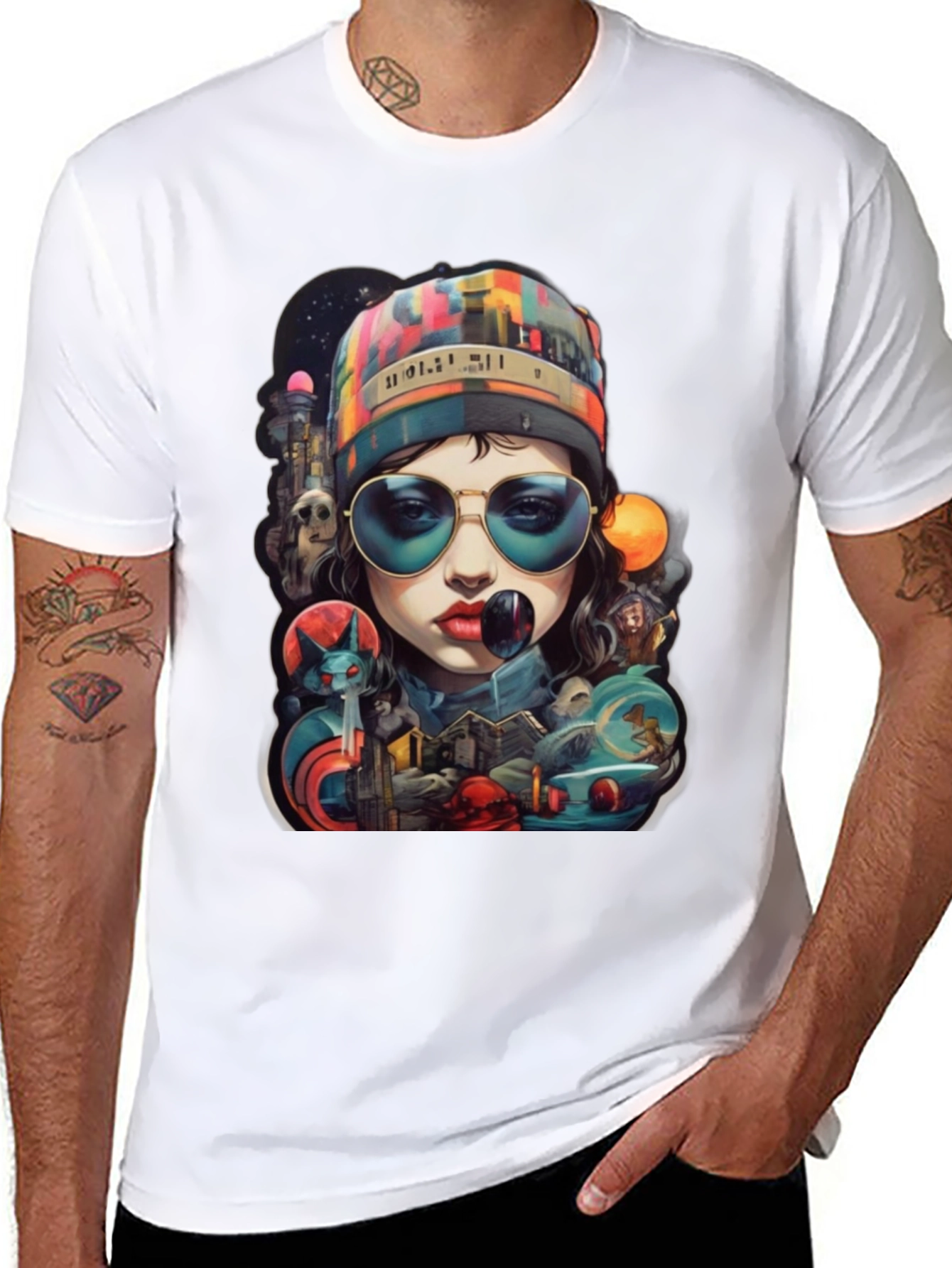 Artistic Graphic Print T-Shirt - Stylish Streetwear
