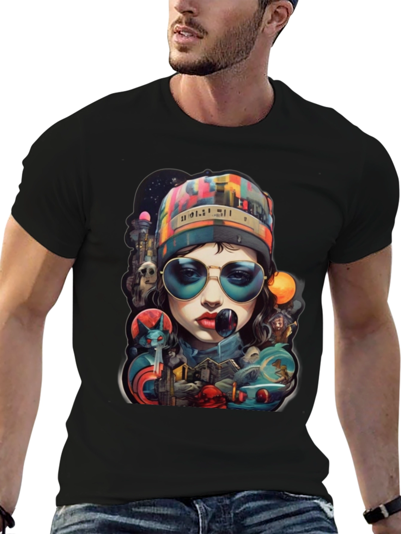 Artistic Graphic Print T-Shirt - Stylish Streetwear