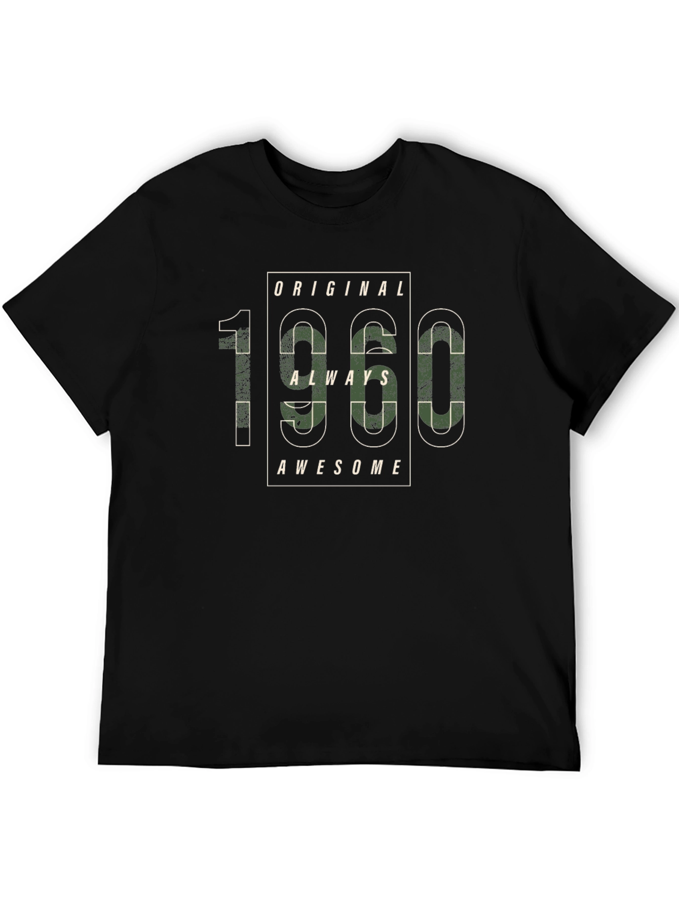 Original 1960 Always Awesome Black T-Shirt