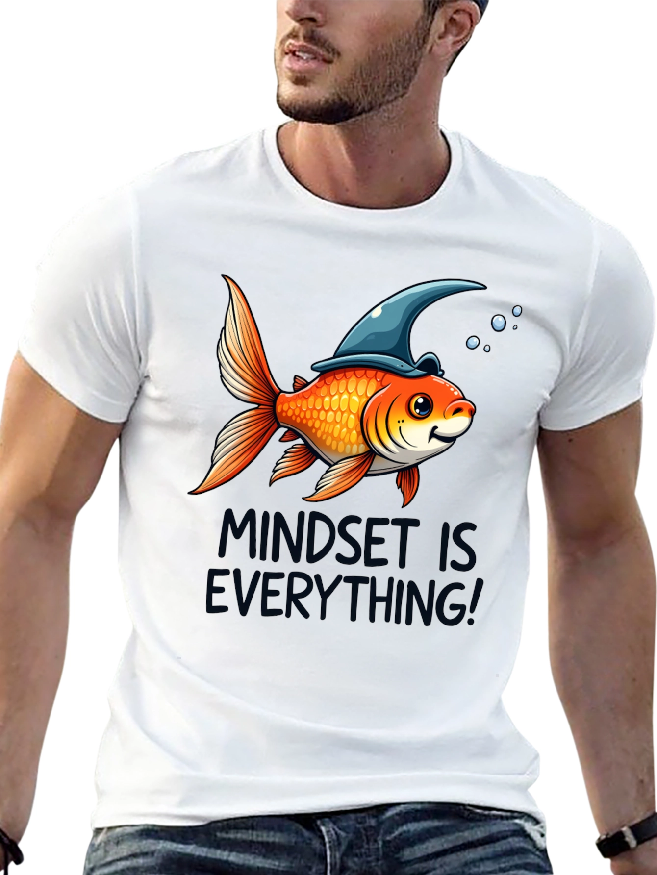 Mindset is Everything! Goldfish Graphic T-Shirt