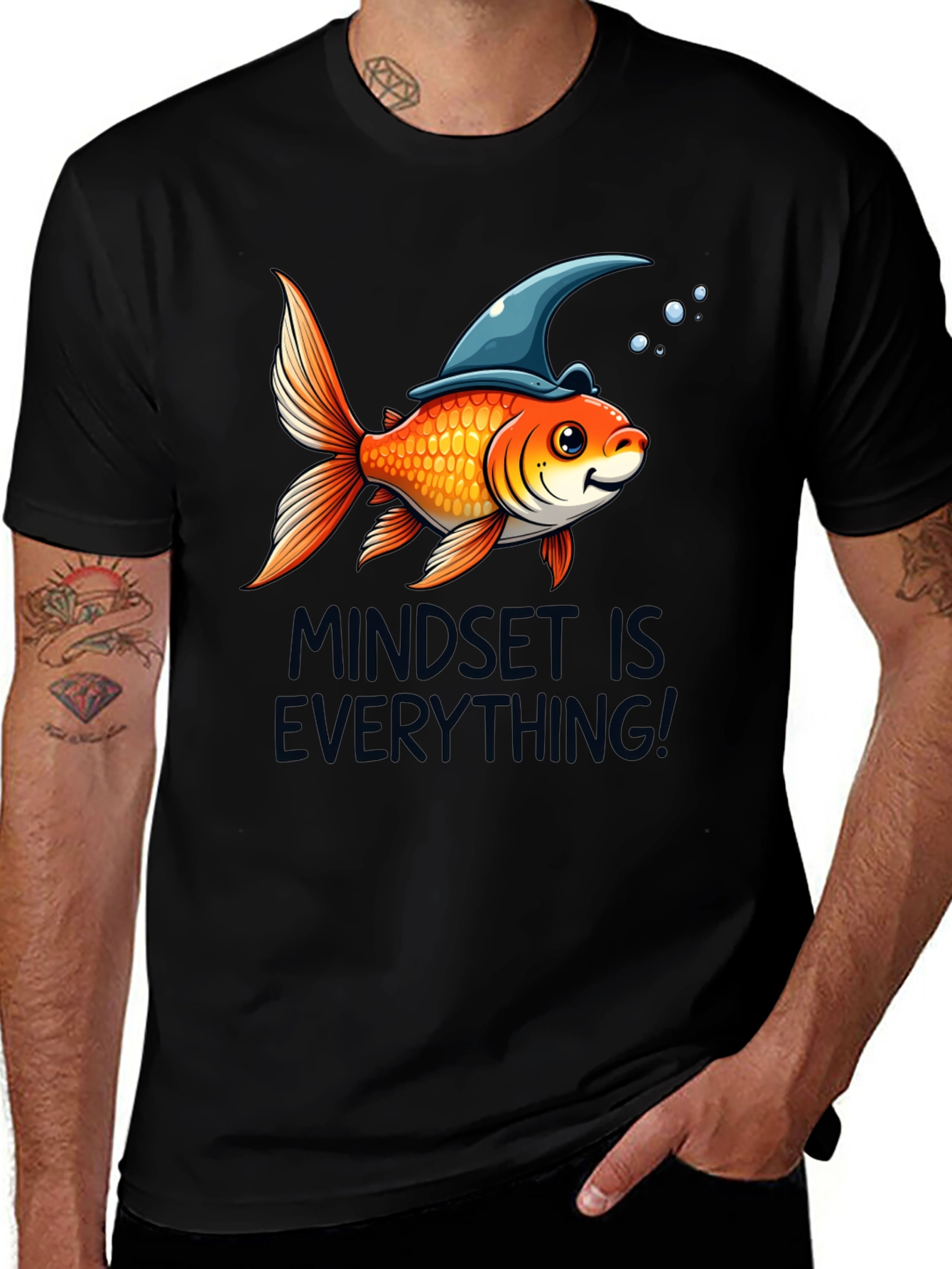 Mindset is Everything! Goldfish Graphic T-Shirt