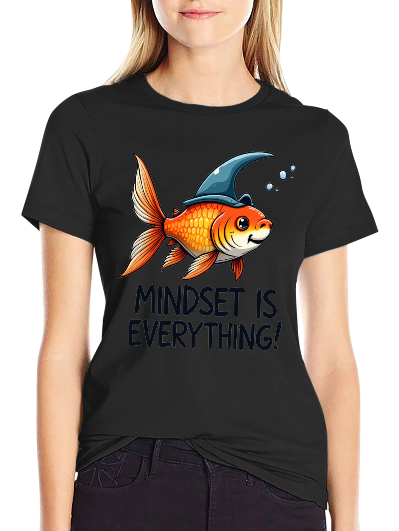 Mindset is Everything! Goldfish Graphic T-Shirt
