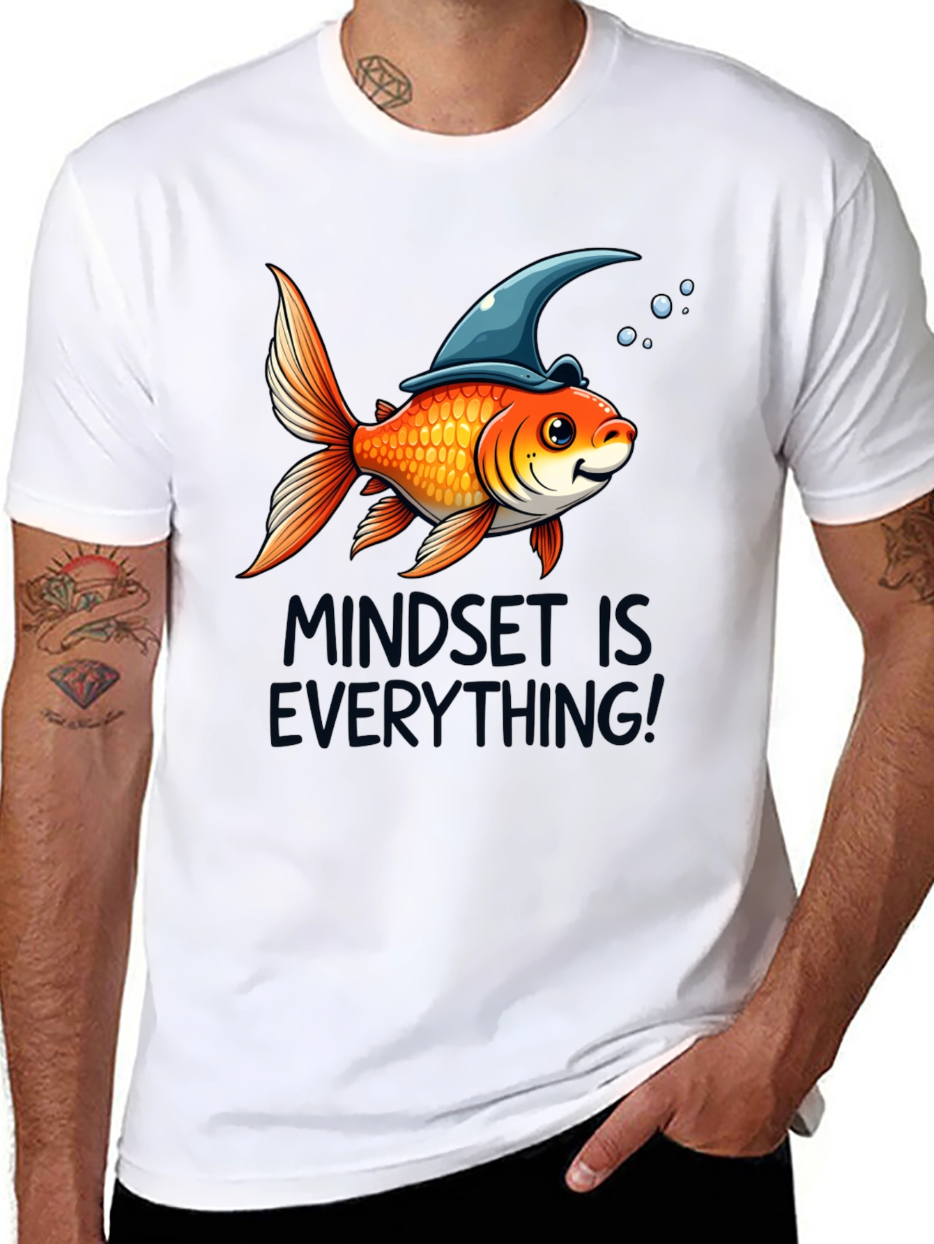 Mindset is Everything! Goldfish Graphic T-Shirt