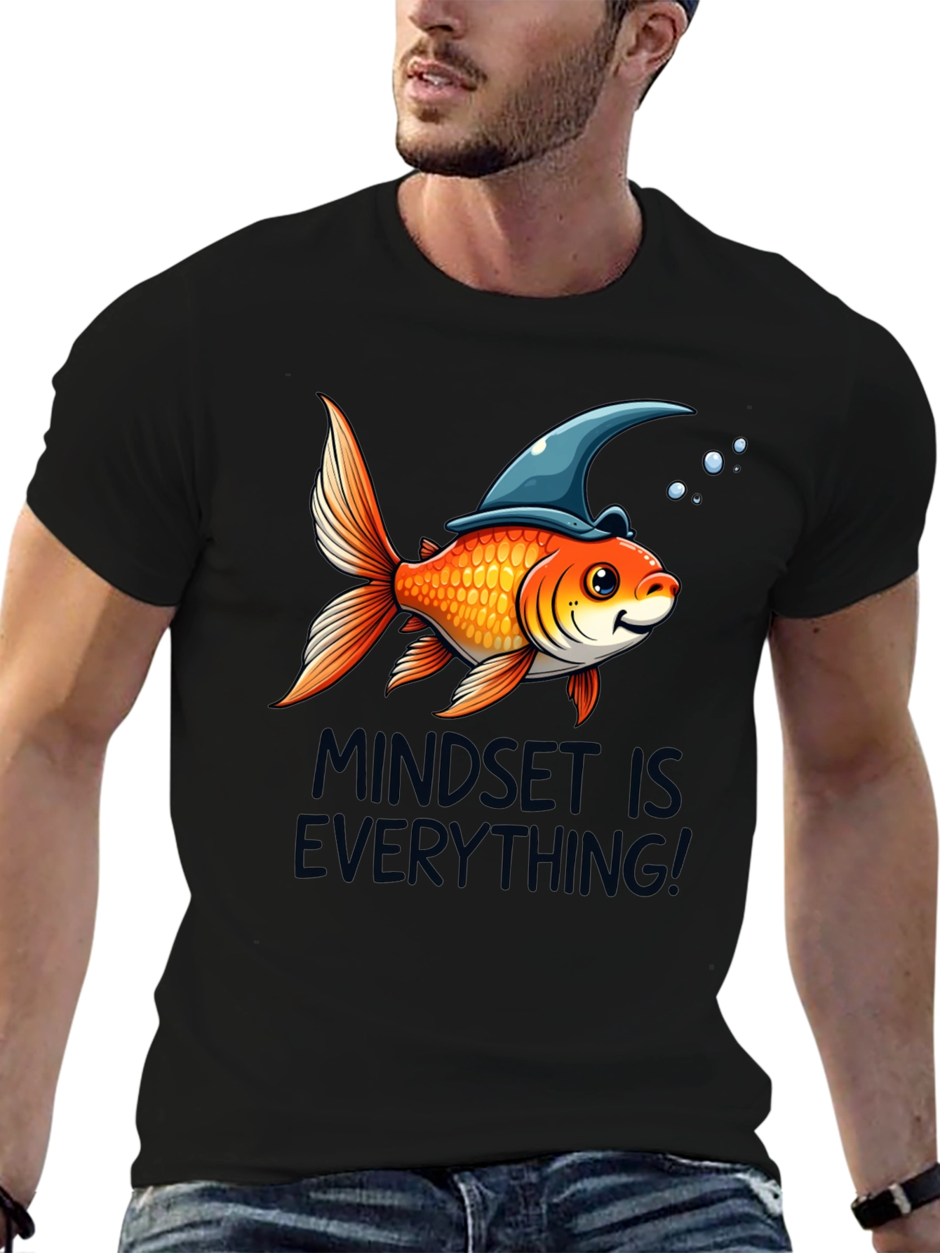 Mindset is Everything! Goldfish Graphic T-Shirt