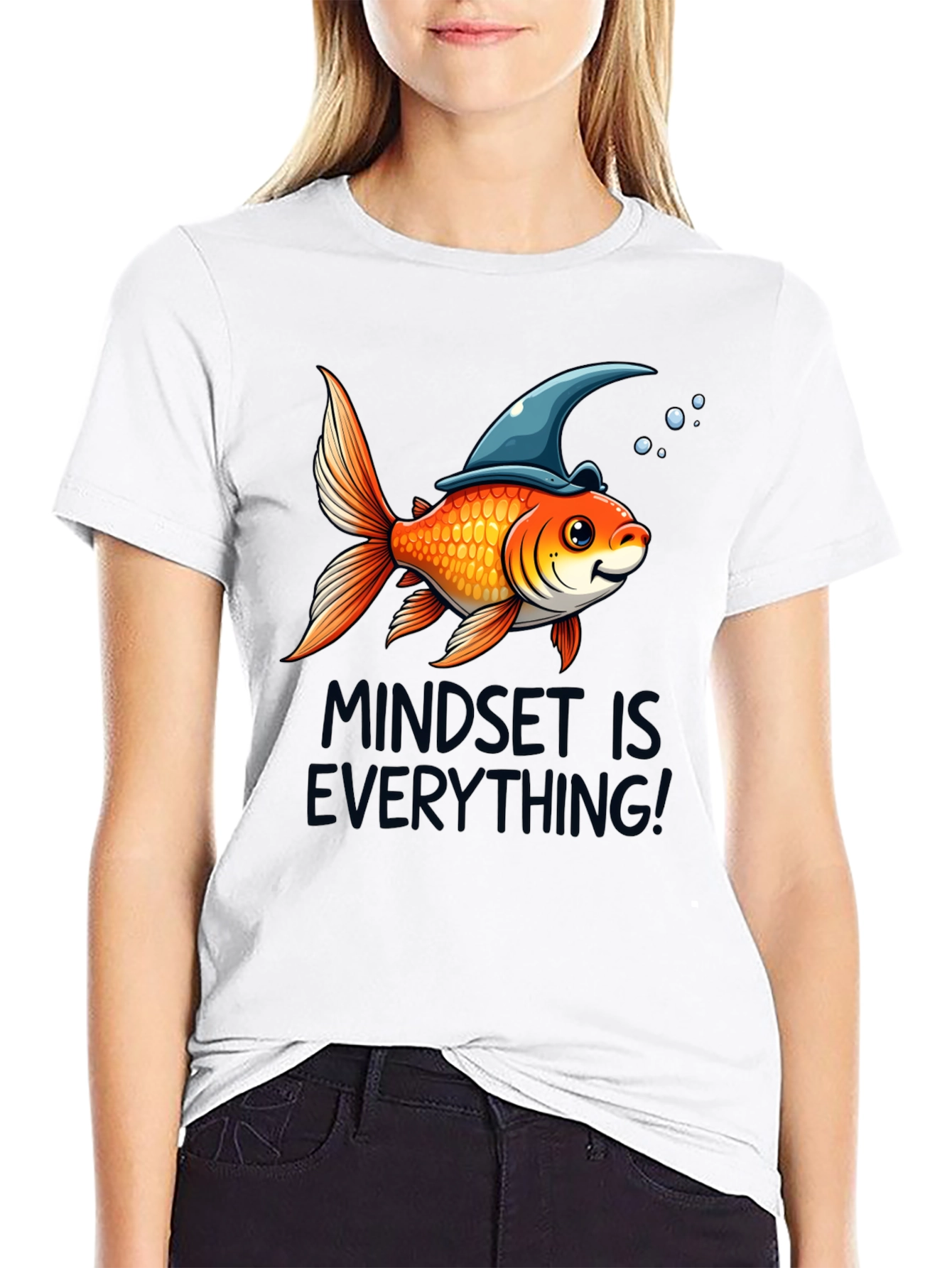 Mindset is Everything! Goldfish Graphic T-Shirt