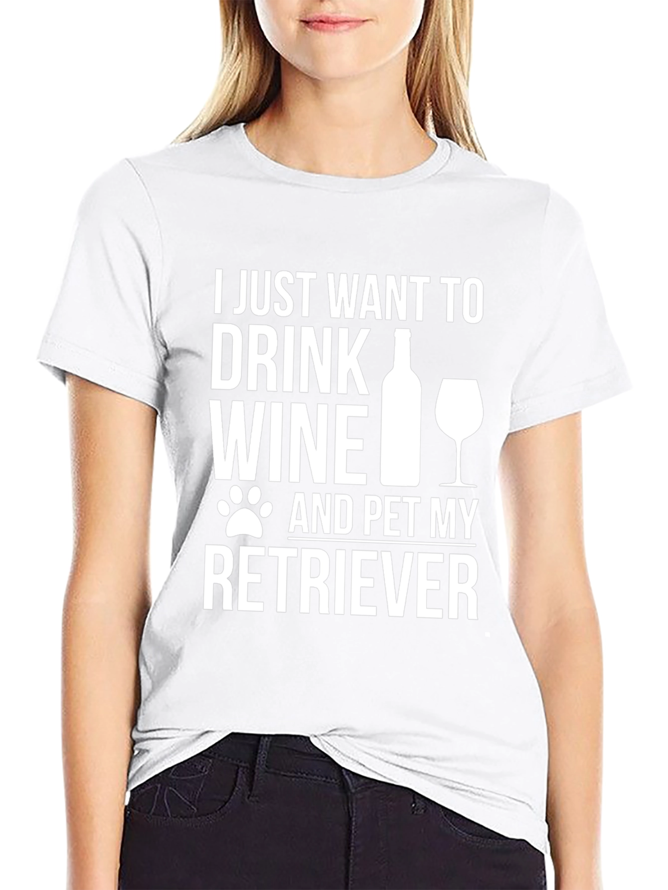 Drink Wine & Pet Retriever T-Shirt