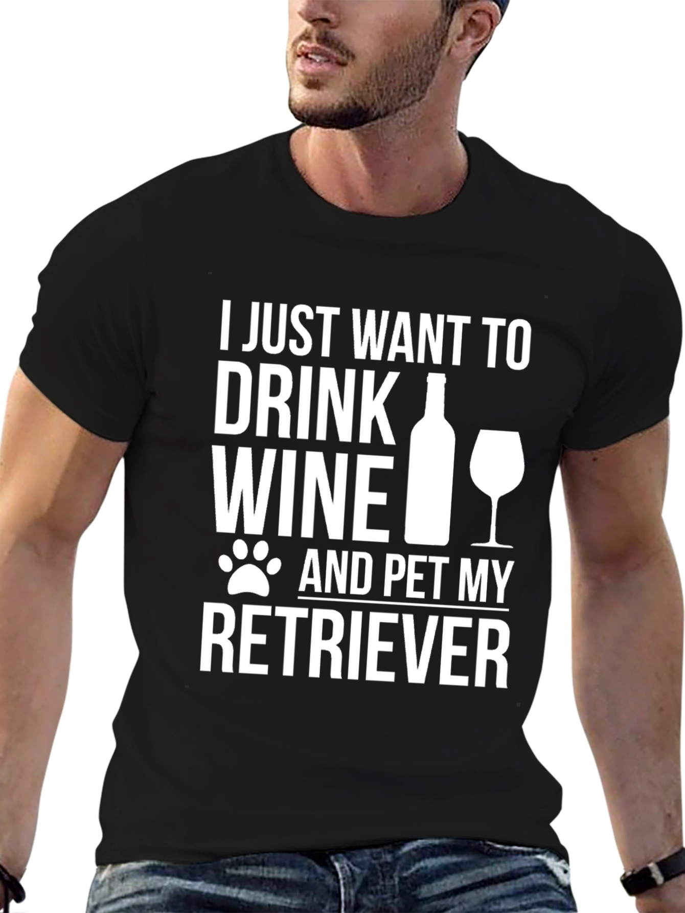 Drink Wine & Pet Retriever T-Shirt