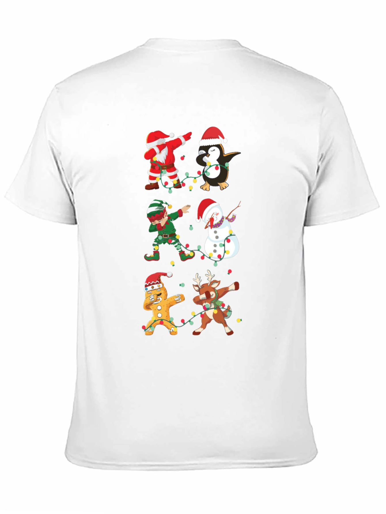 Christmas Dabbing Characters Black Graphic Tee
