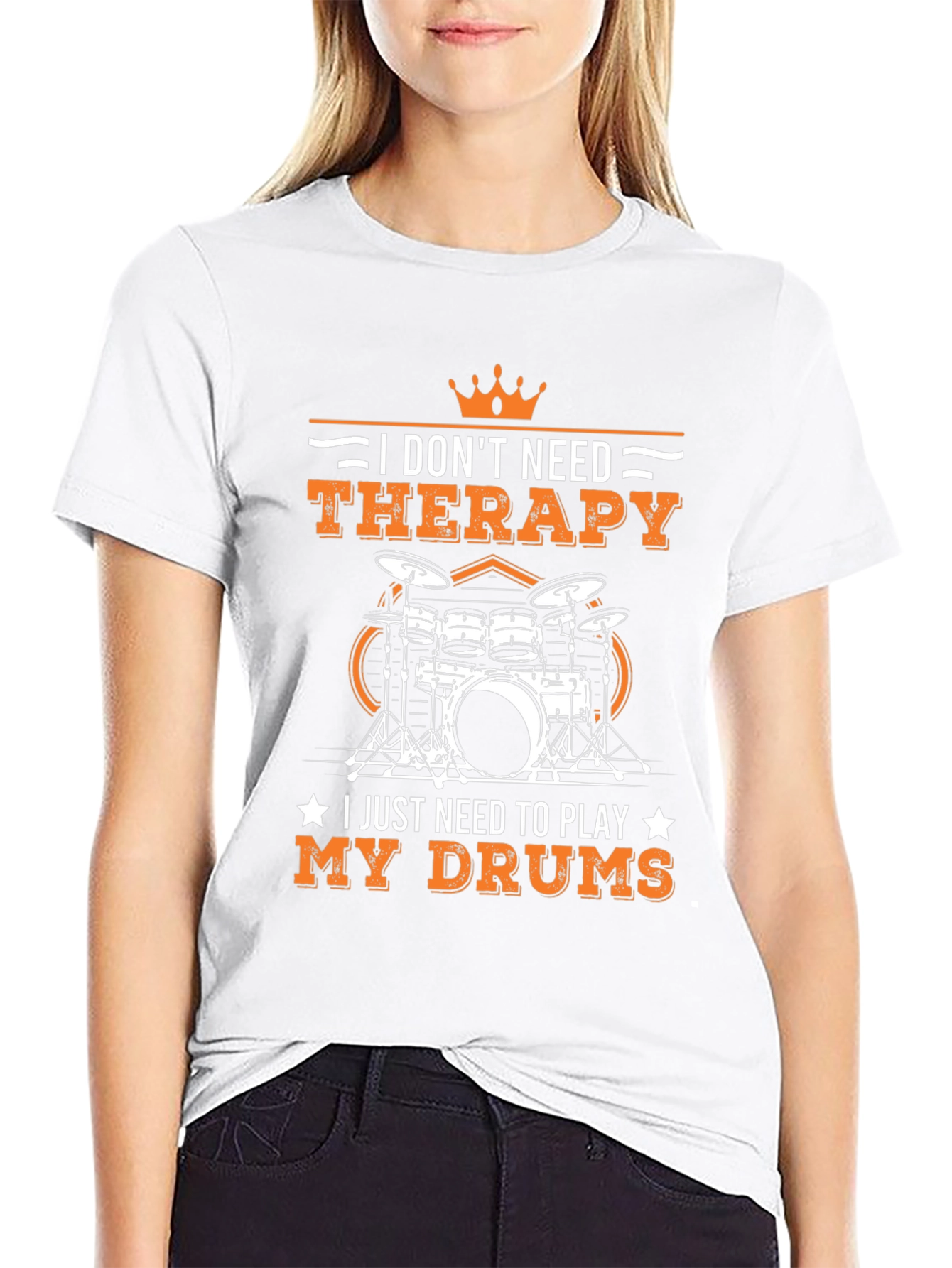 Drummer Therapy T-Shirt - Music Lover Tee