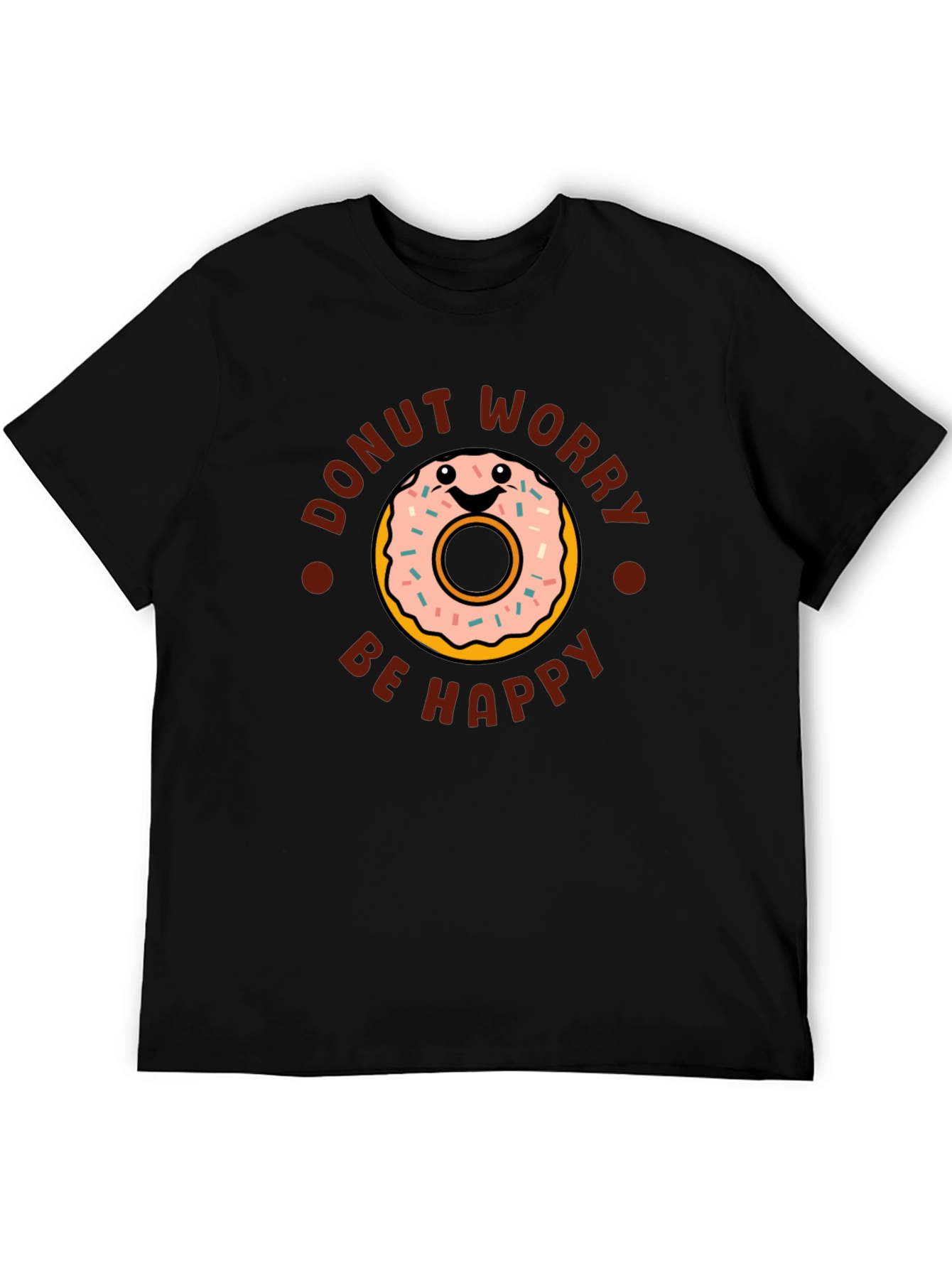 Donut Worry Be Happy Graphic T-Shirt