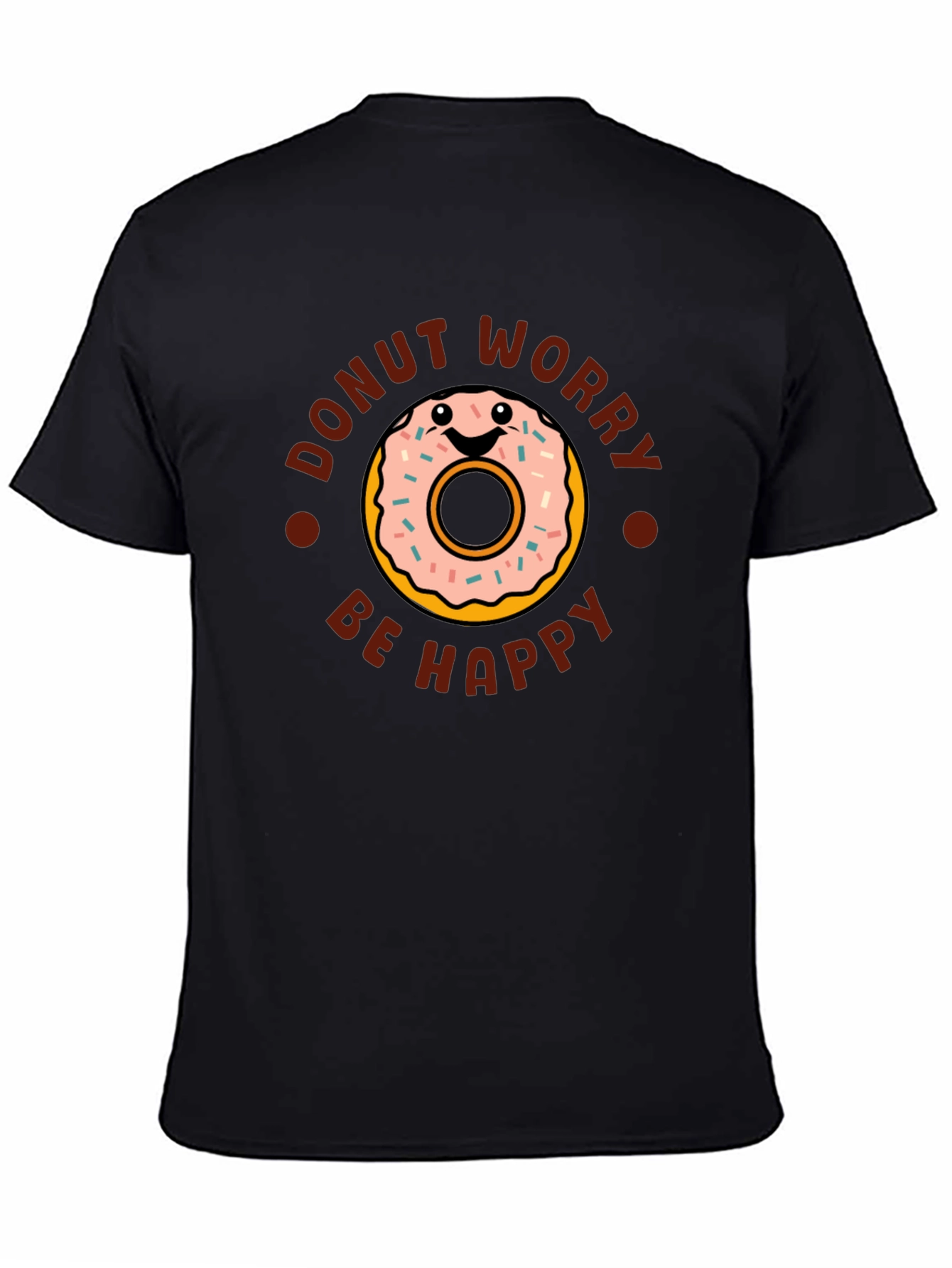 Donut Worry Be Happy Graphic T-Shirt