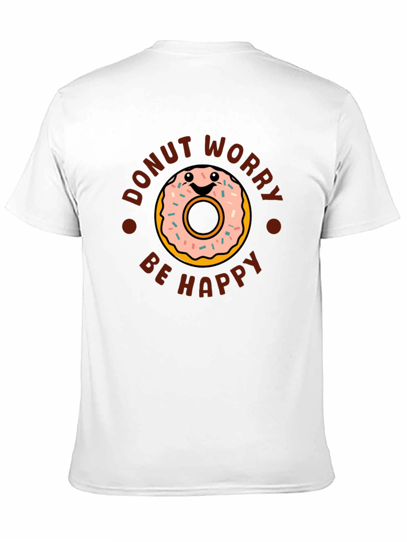 Donut Worry Be Happy Graphic T-Shirt