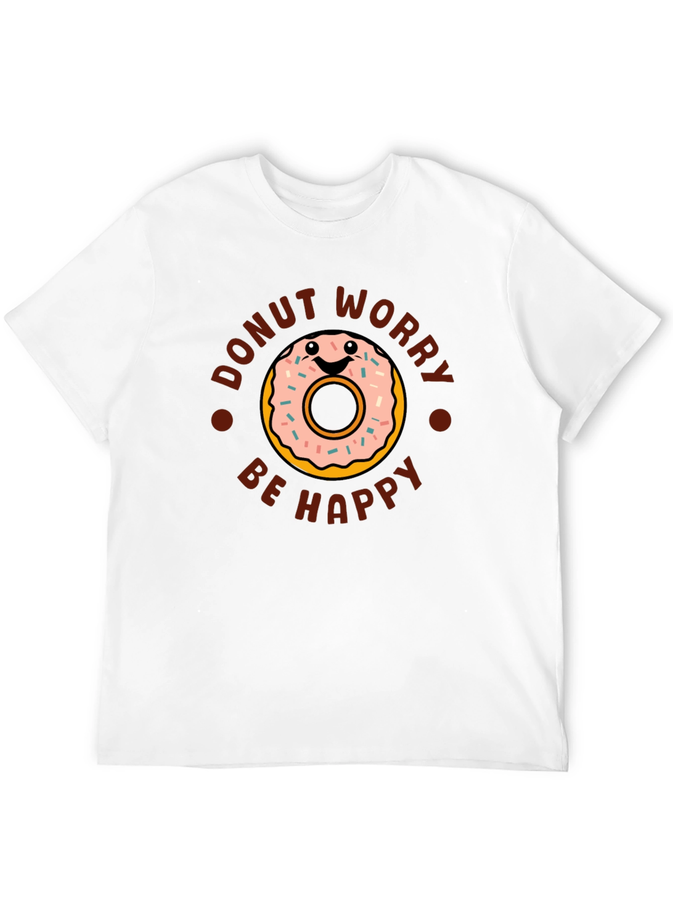 Donut Worry Be Happy Graphic T-Shirt