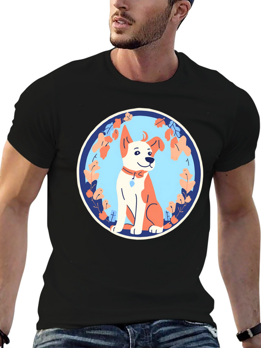 Dog Graphic Tee - Black