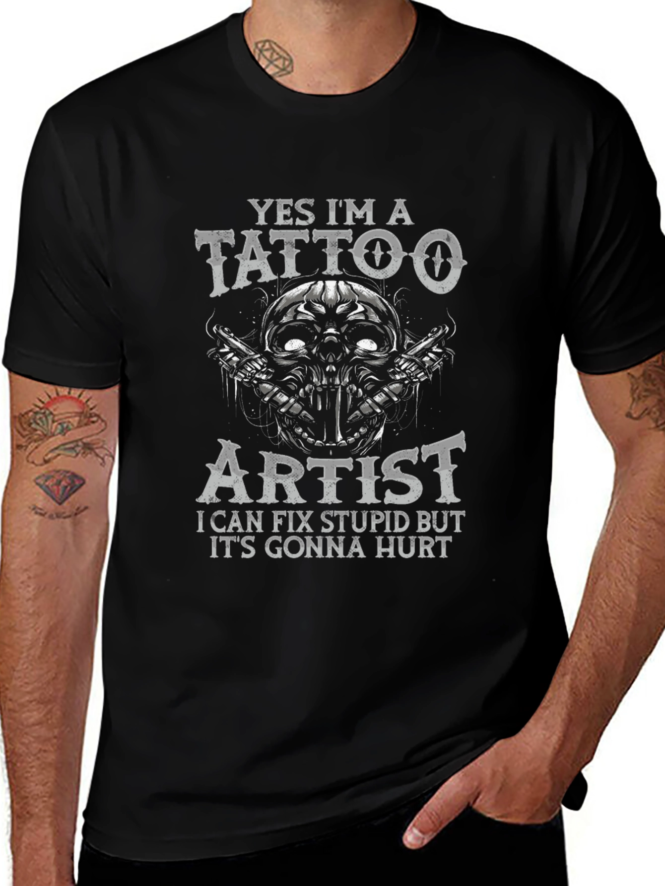 Tattoo Artist Fix Stupid Hurts Graphic Tee