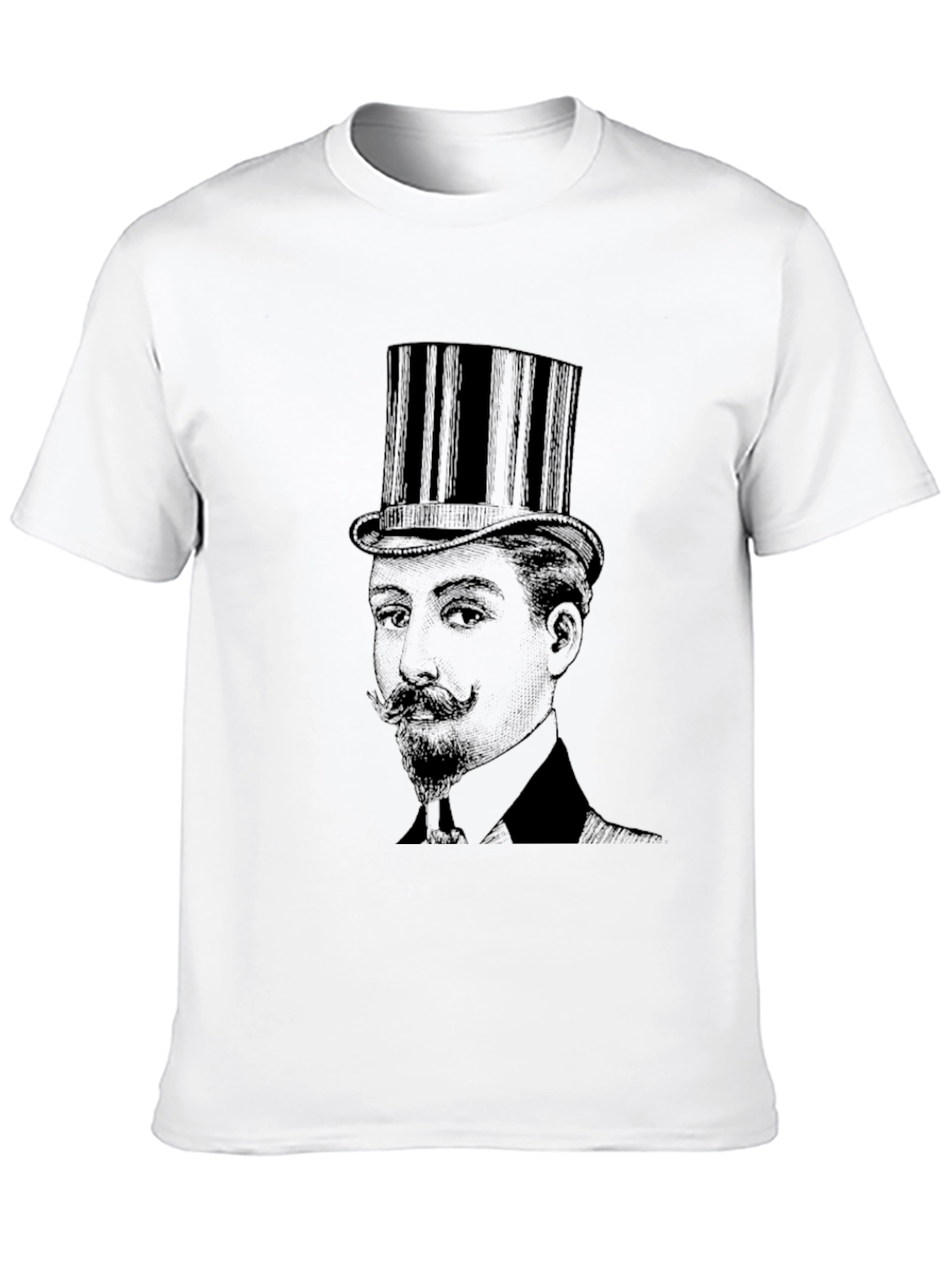 Gentleman Top Hat Graphic Tee - Classic Style