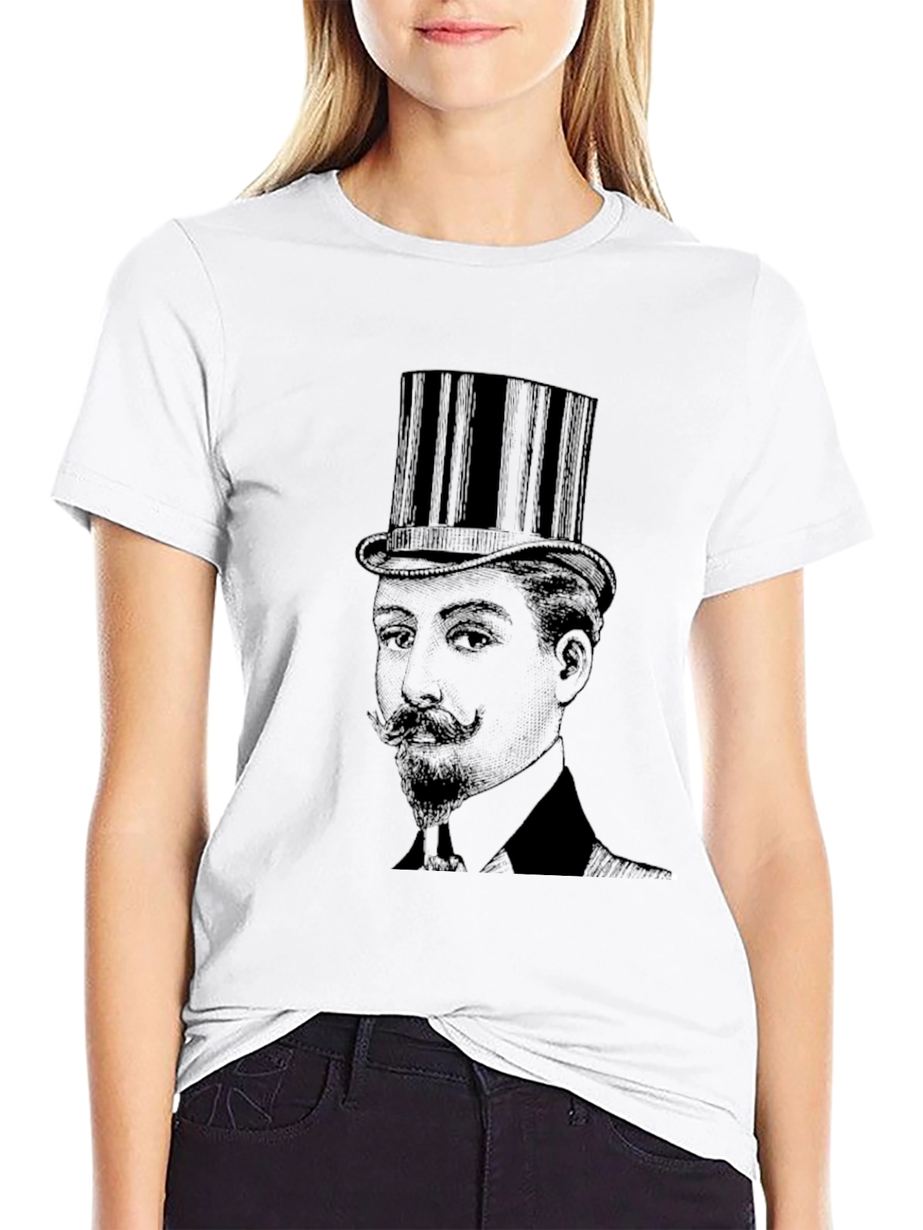 Gentleman Top Hat Graphic Tee - Classic Style