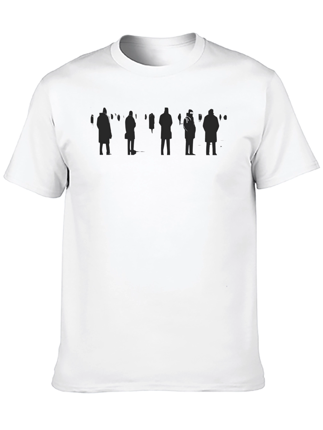 Mens Black Graphic Print Crew Neck T-Shirt