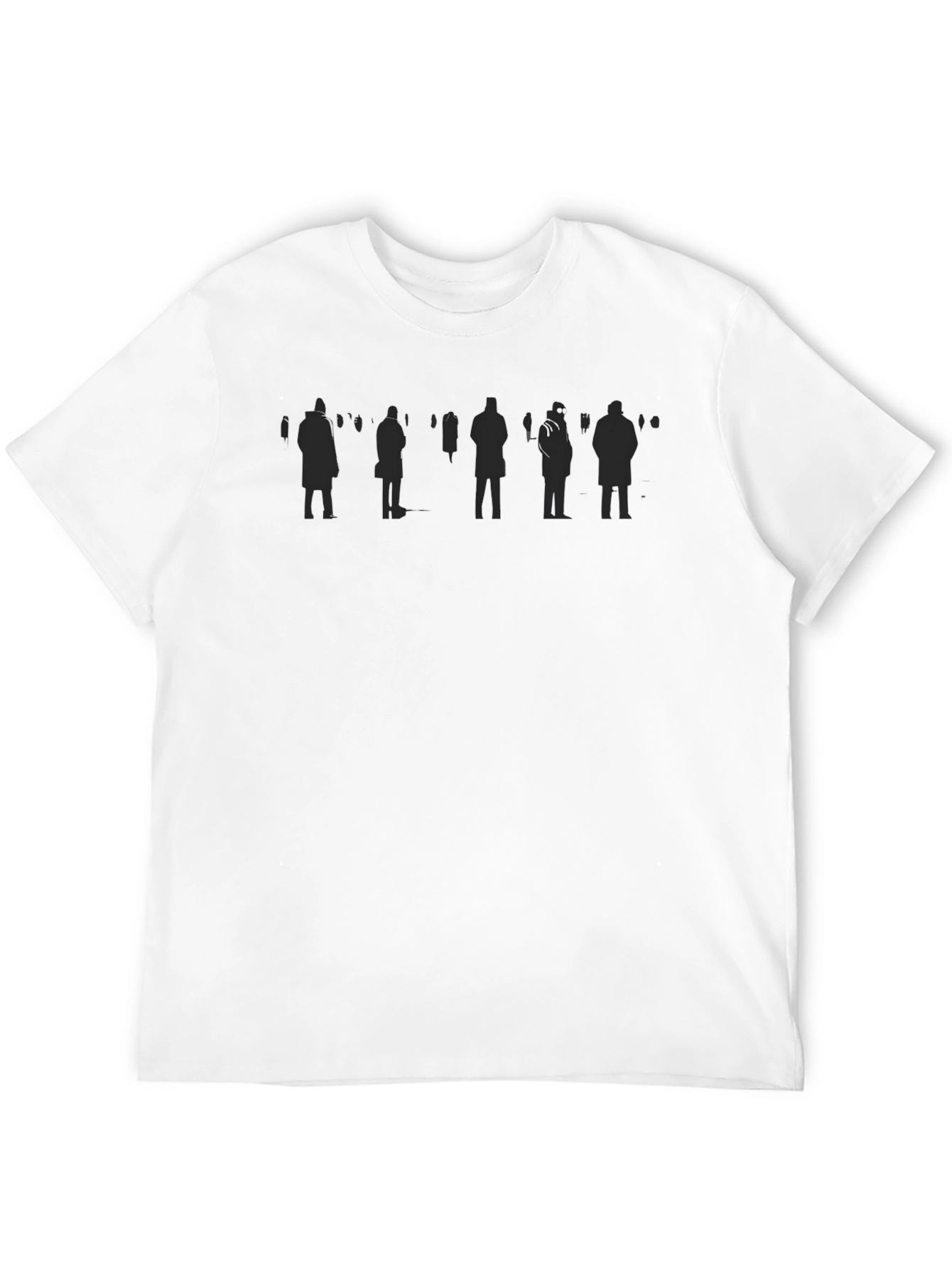 Mens Black Graphic Print Crew Neck T-Shirt