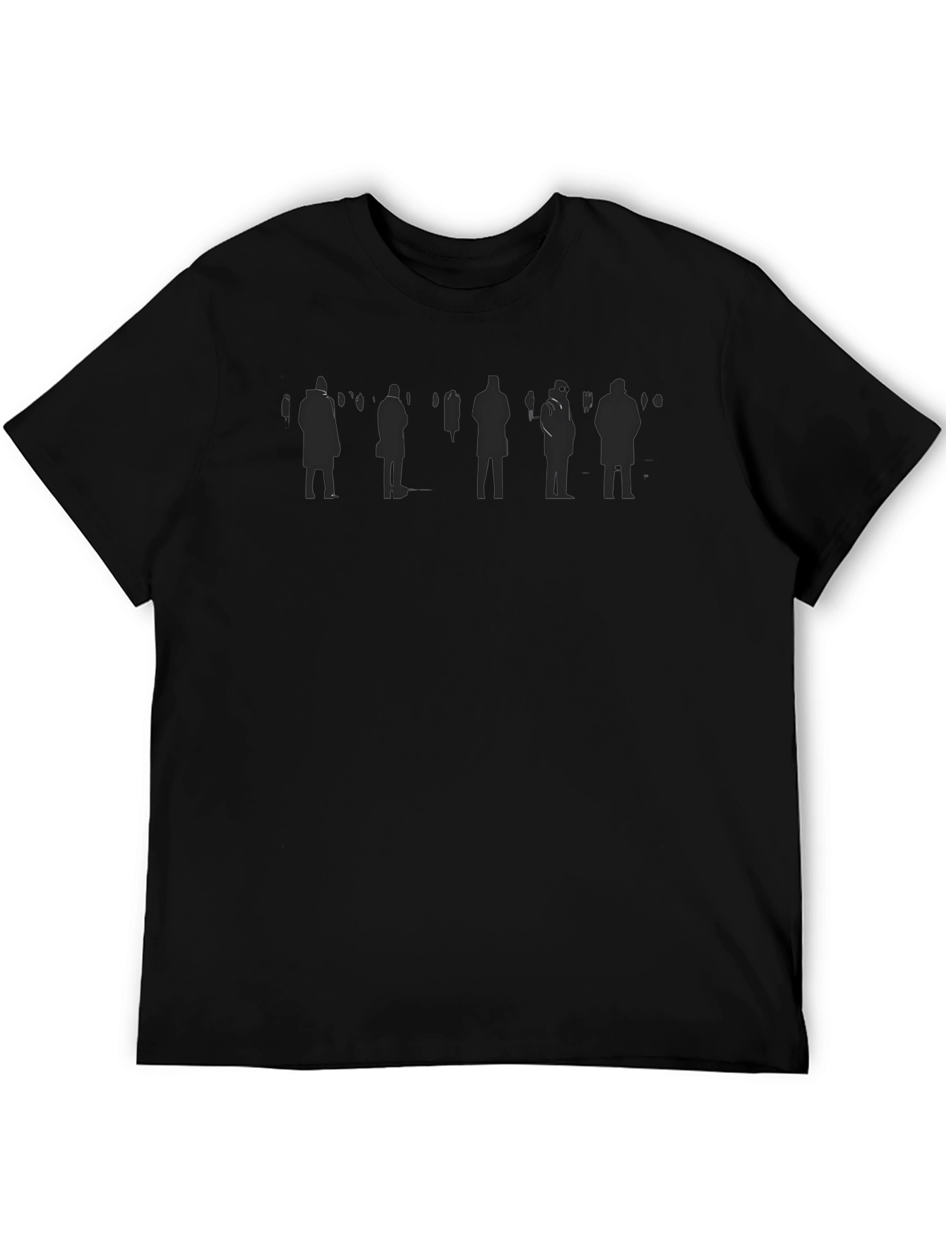 Mens Black Graphic Print Crew Neck T-Shirt