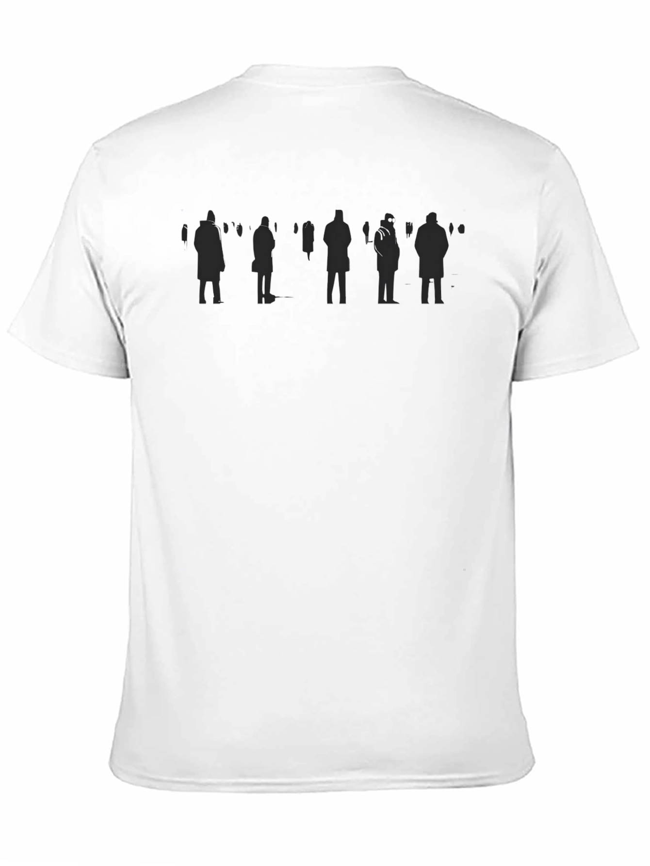 Mens Black Graphic Print Crew Neck T-Shirt