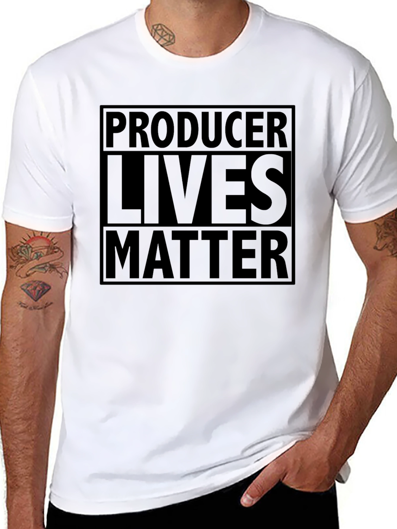 Producer Lives Matter Black Graphic Tee