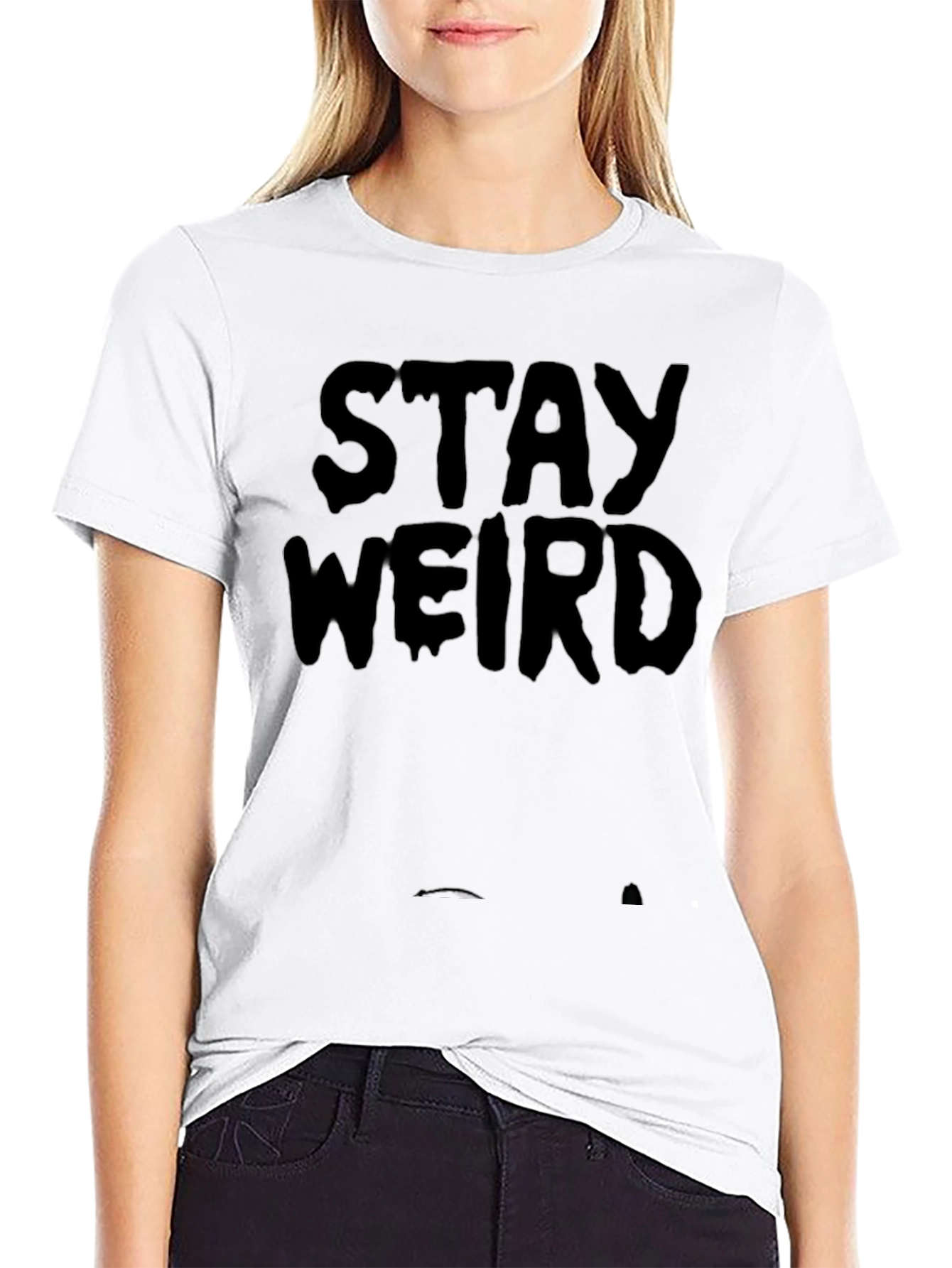 Stay Weird Black Graphic Tee