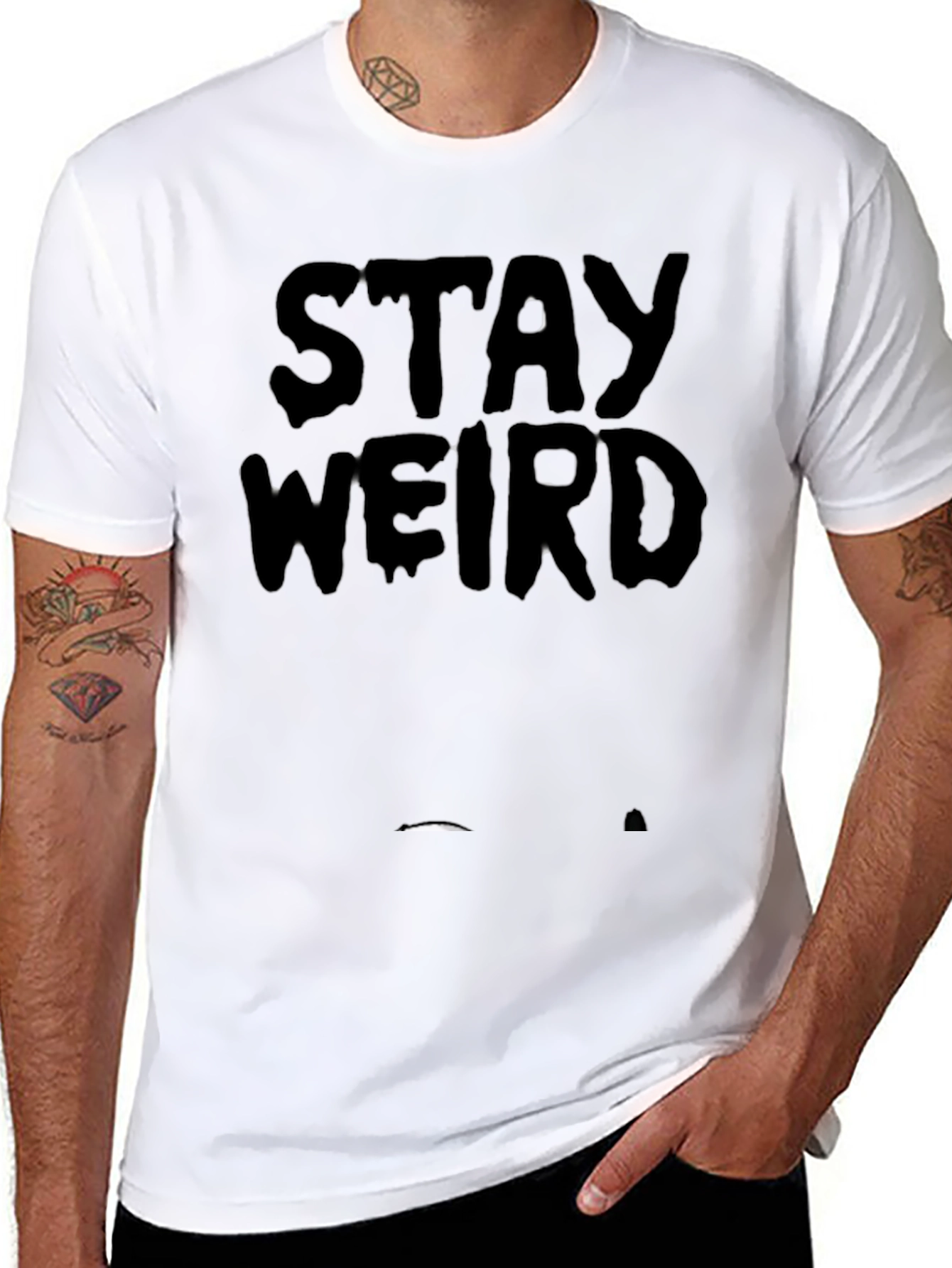 Stay Weird Black Graphic Tee