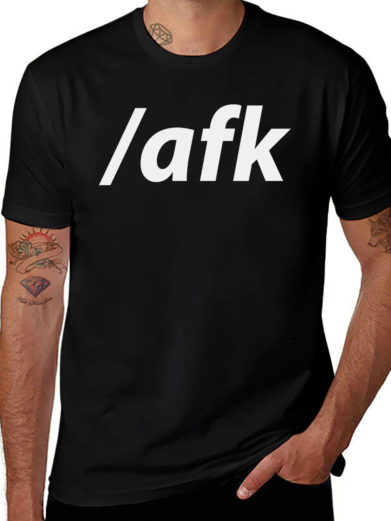 /afk T-Shirt - Gamer Style Black Tee