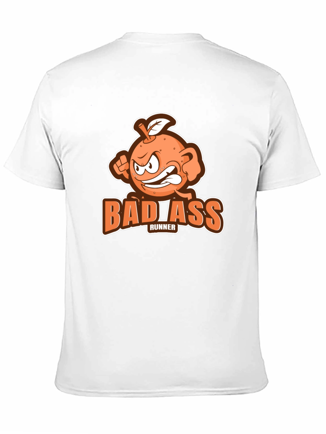 Badass Runner Orange Graphic T-Shirt