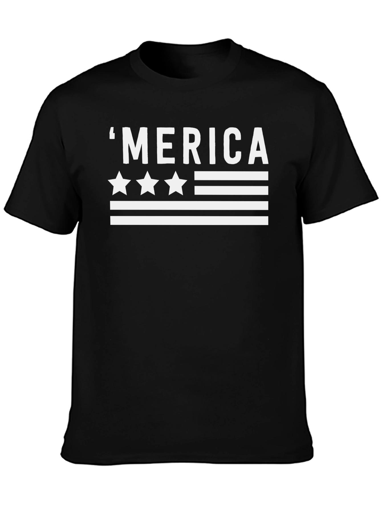 Patriotic Merica Tee - Stars and Stripes Graphic