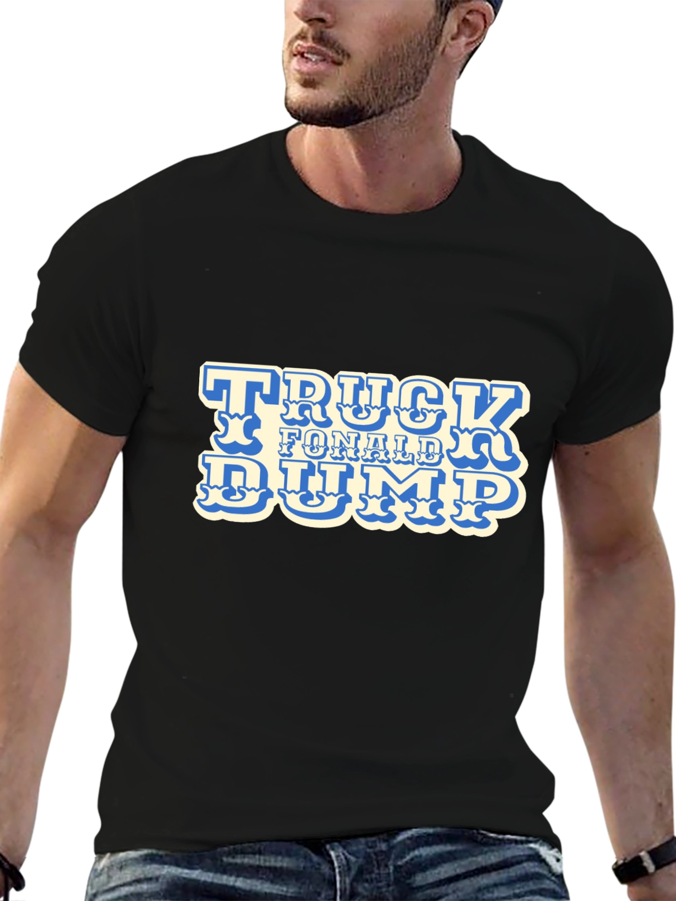 Truck F Donald Dump Black Graphic Tee