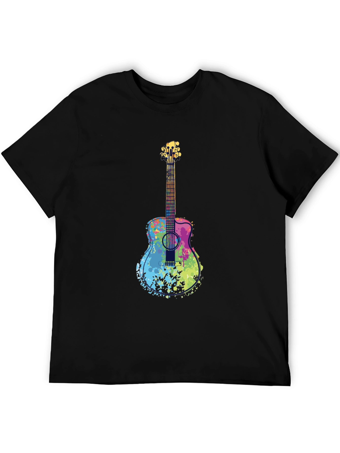 Colorful Guitar Graphic T-Shirt