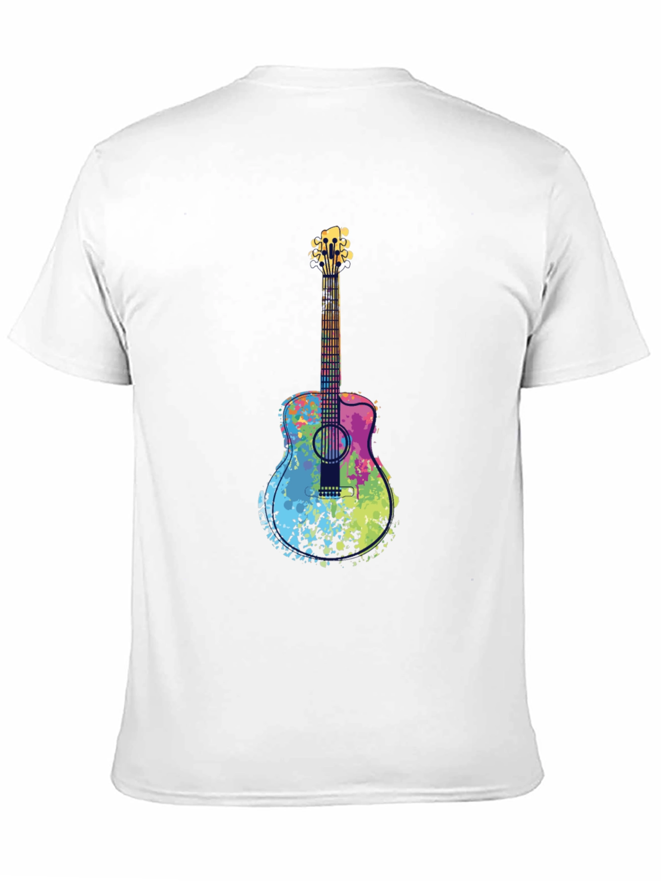 Colorful Guitar Graphic T-Shirt