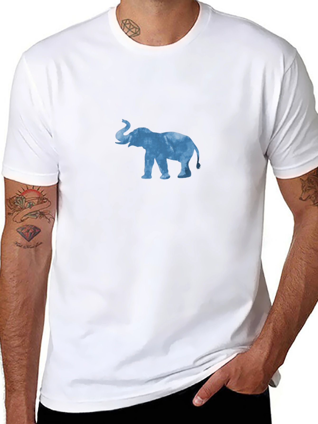 Elephant Graphic Black T-Shirt