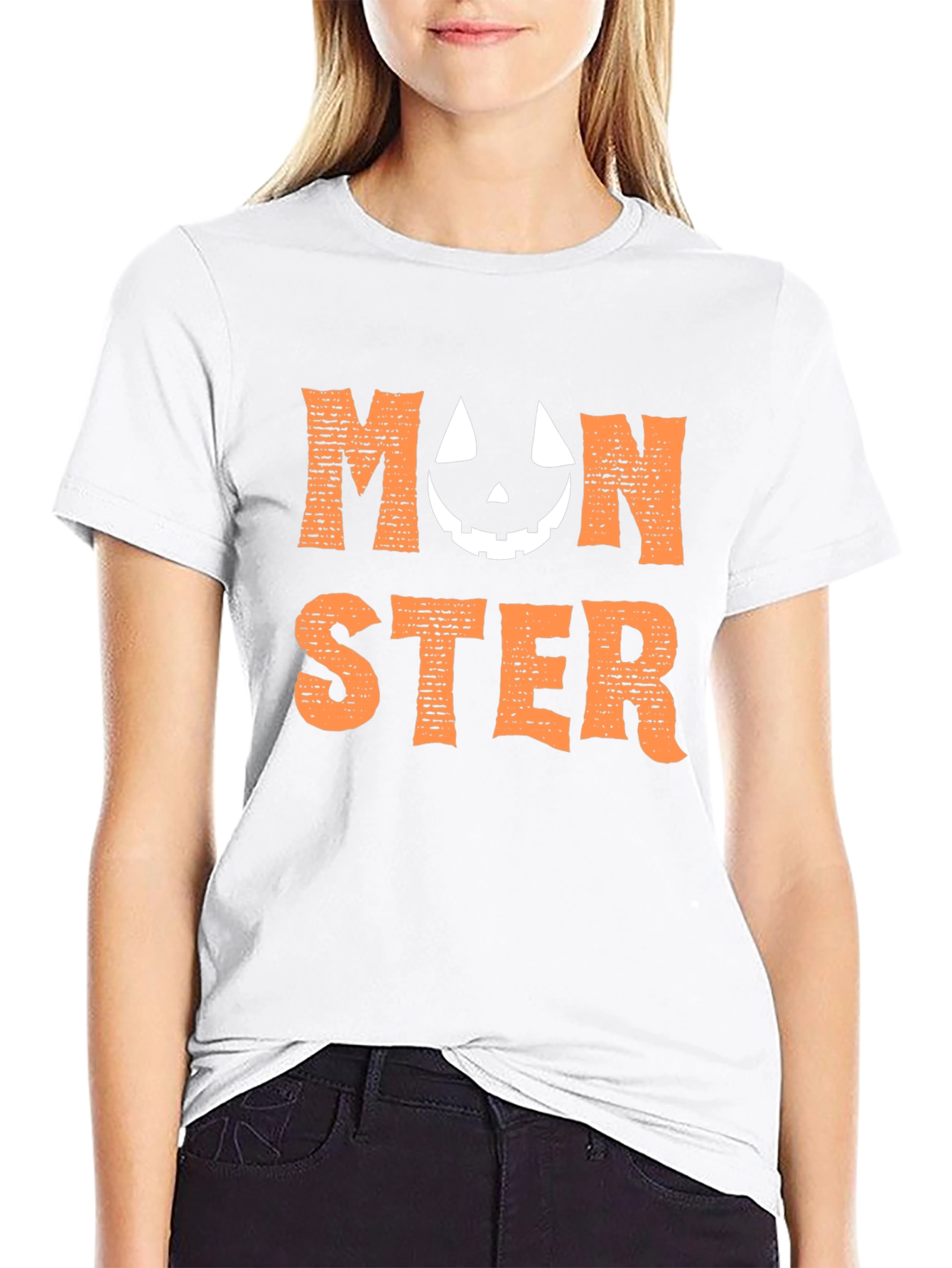 Monster Pumpkin Face Halloween T-Shirt