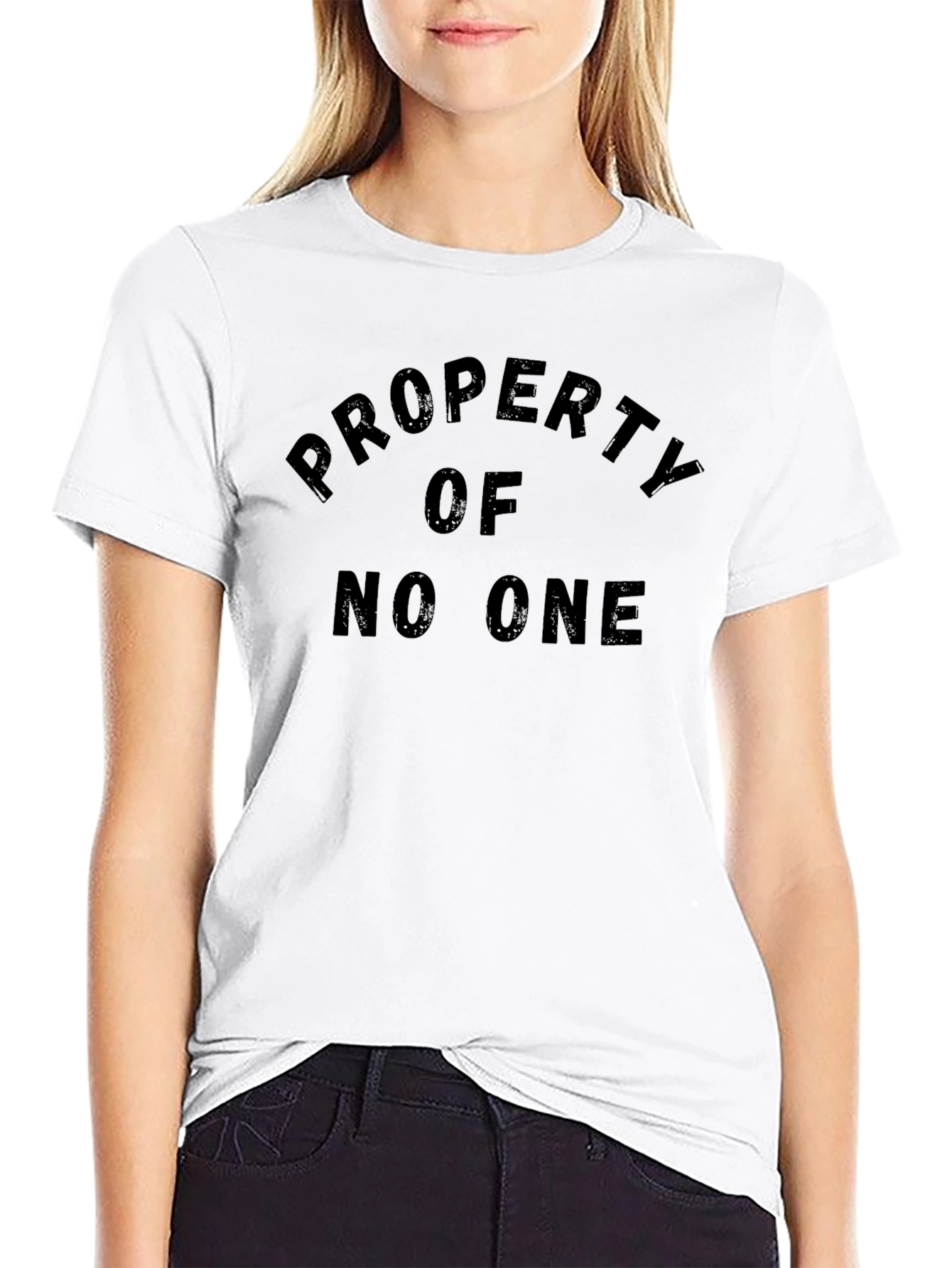 Property of No One Black Graphic Tee Shirt