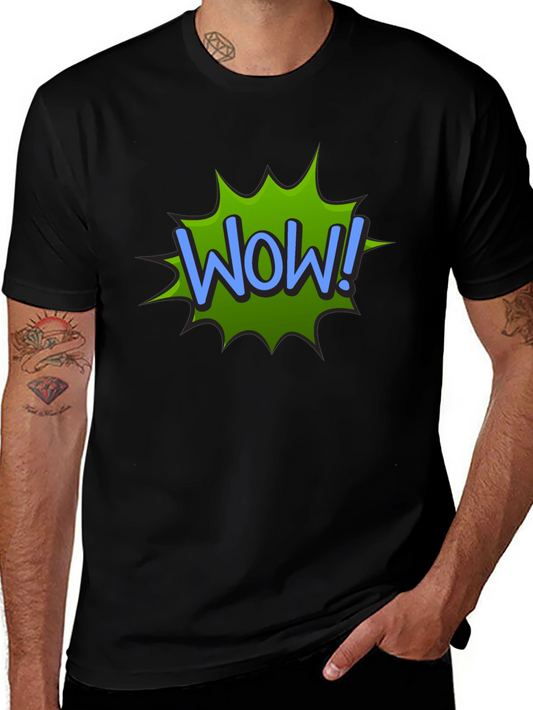 WOW! Graphic Print Black T-Shirt